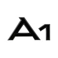 Audi A1 logo i sort